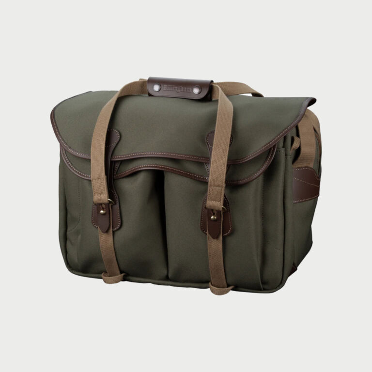 Billingham 445 Mkii Camera Bag Green Fibrenyte Brown Leather Billingham 445 Mkii Camera Bag Green Fibrenyte Brown Leather
