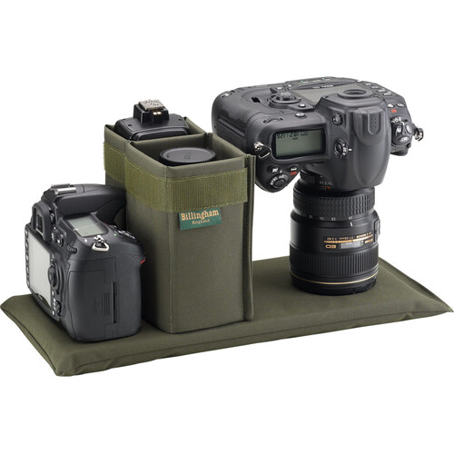 Billingham 445 Mkii Camera Bag Green Fibrenyte Brown Leather