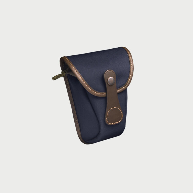 Billingham Avea 7 End Pockets Blue Canvas Brown Leather Billingham Avea 7 End Pockets Blue Canvas Brown Leather