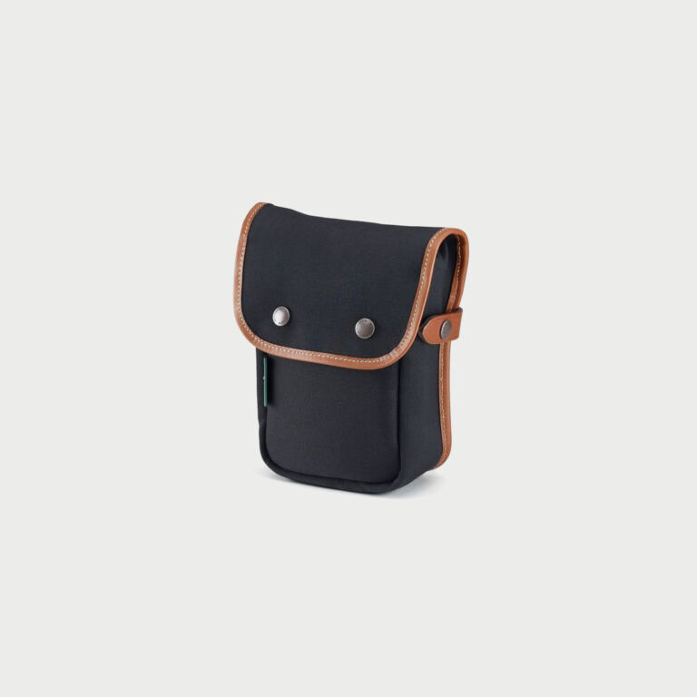 Billingham Delta Pocket Black Canvas Tan Leather Billingham Delta Pocket Black Canvas Tan Leather