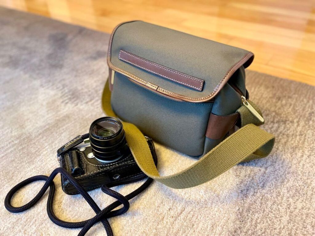 Billingham S2 Camera Bag Green Fibrenyte Brown Leather Billingham S2 Camera Bag Green Fibrenyte Brown Leather