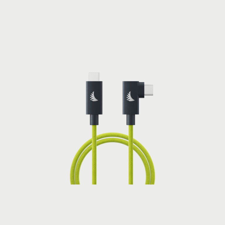 Angelbird Usb C 4 0 Solid Flex Cable Right Angle Lime 32cm