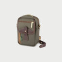 Billingham Airline Stowaway Pouch Green Fibrenyte Brown Leather Billingham Airline Stowaway Pouch Green Fibrenyte Brown Leather