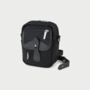 Billingham Compact Stowaway Pouch Black Canvas Black Leather