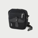 http://Pola%20Stowaway%20Pouch%20Black%20Canvas/Black%20Leather