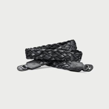Leica Carrying Strap Flat Braided Rayon Leather Cord Black