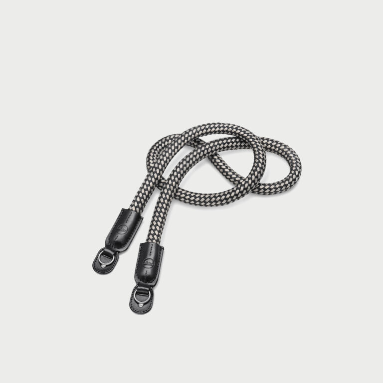 Leica Carrying Strap Round Braided Rayon Leather Cord Black White Leica Carrying Strap Round Braided Rayon Leather Cord Black White