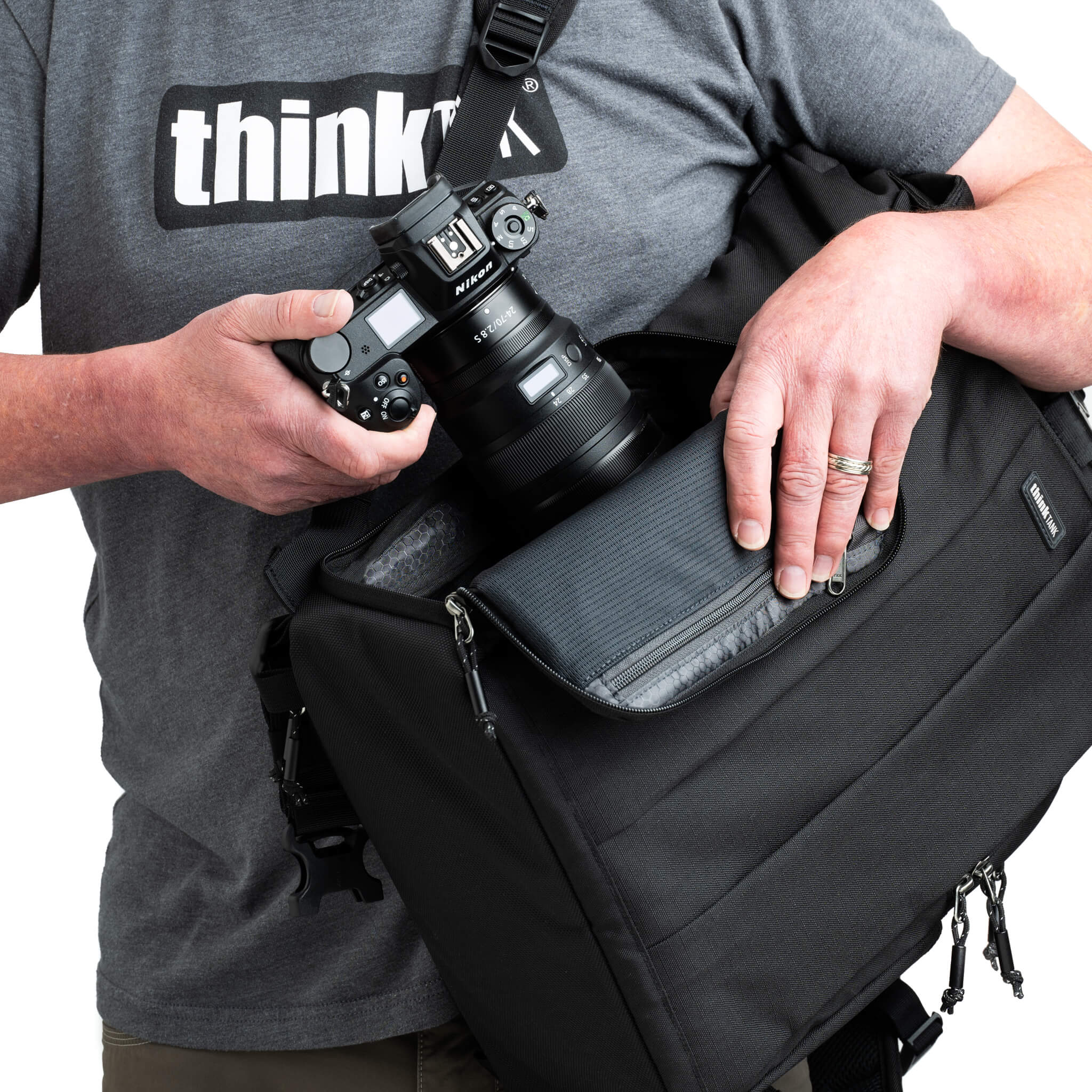Focuspoint Rolltop 30l Asphalt Black Backpack