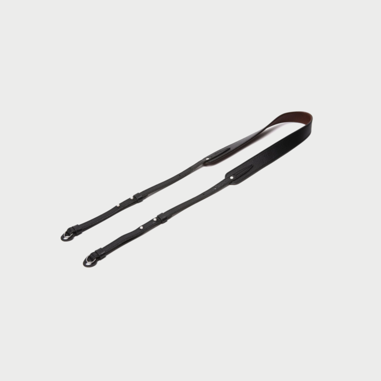 Three Length Adjustable Leather Camera Strap Black Acam 284 Blk