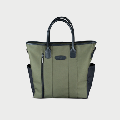 Billingham Best Boy Tote Bag Green Fibrenyte Black Leather