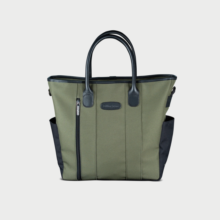 Billingham Best Boy Tote Bag Green Fibrenyte Black Leather