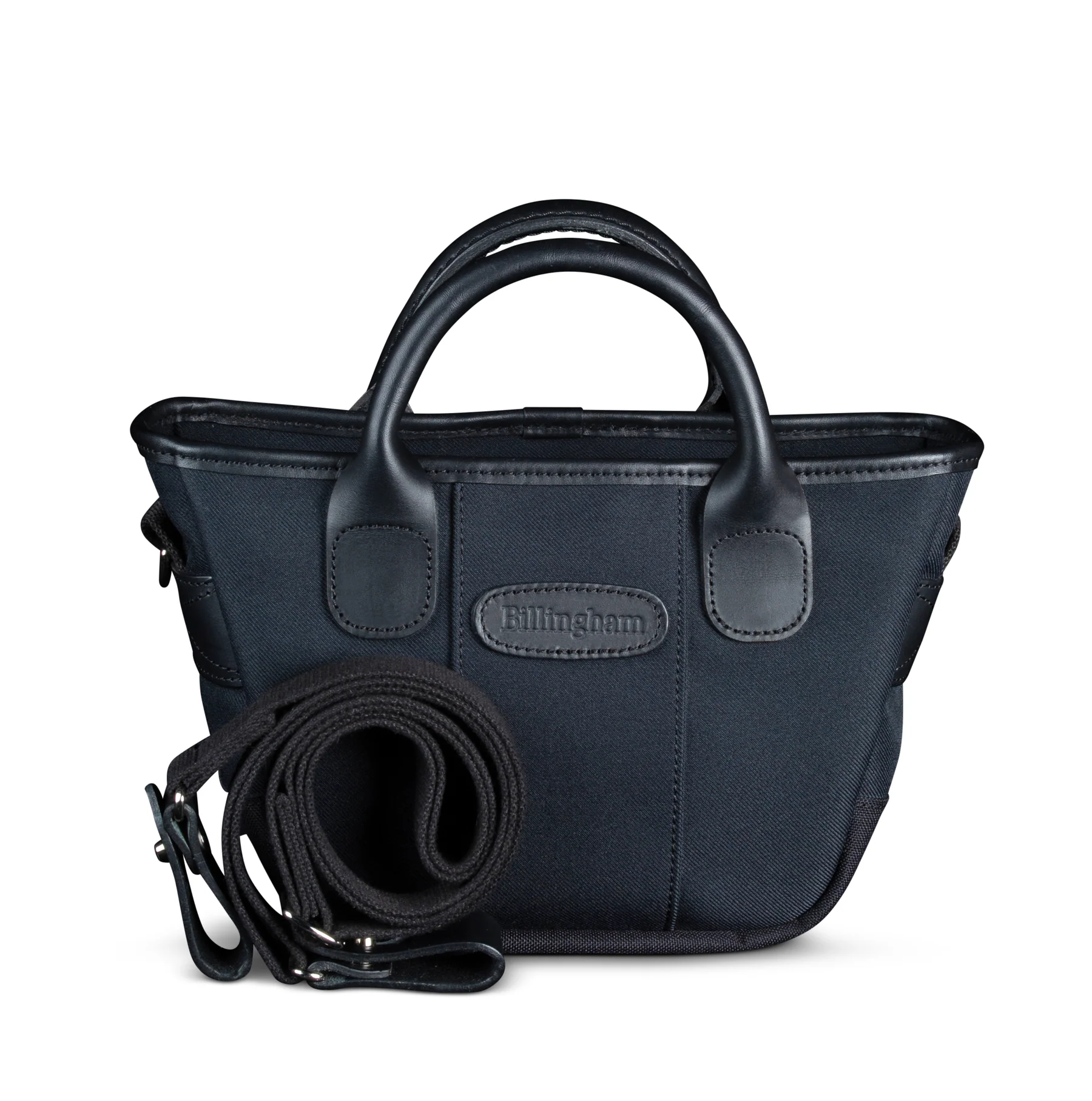 Billingham Dolly Grip Handbag Black Fibrenyte Black Leather