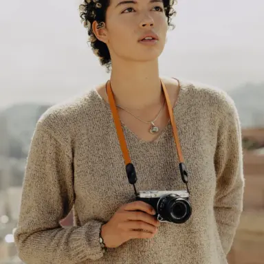 Form Leather Camera Strap Neck Amber Form Leather Camera Strap Neck Amber