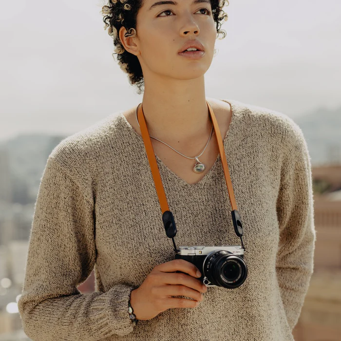 Form Leather Camera Strap Neck Amber