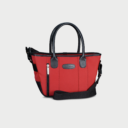 Key Grip Handbag Burgundy Canvas Black Leather
