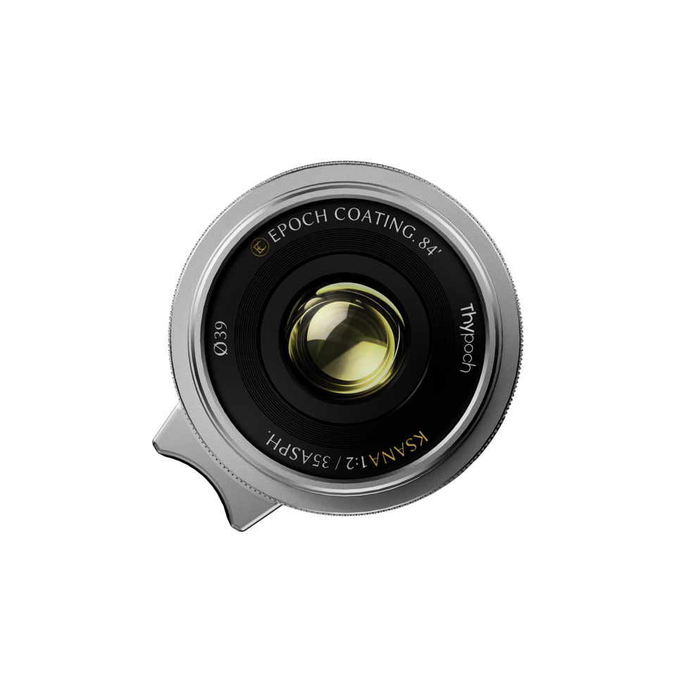 Thypoch Ksana 35mm F 2 M Mount Silver Lens With Lens Hood