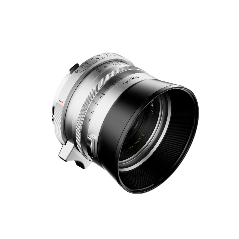 Thypoch Ksana 35mm F 2 M Mount Silver Lens With Lens Hood